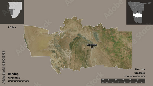 Hardap, region of Namibia,. Previews. Satellite photo