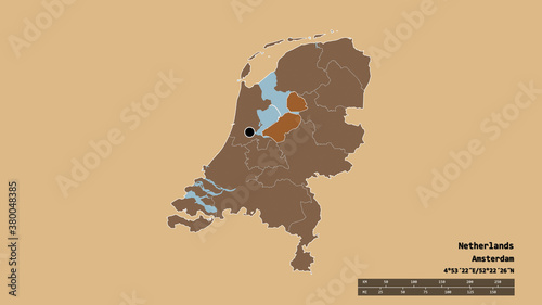 Location of Flevoland, province of Netherlands,. Pattern