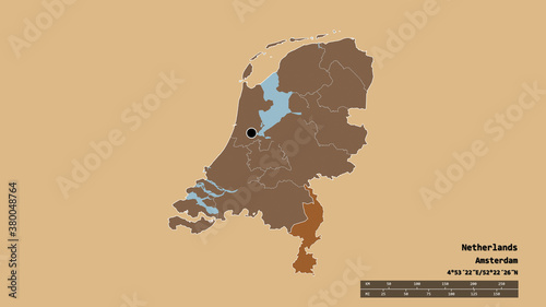 Location of Limburg, province of Netherlands,. Pattern