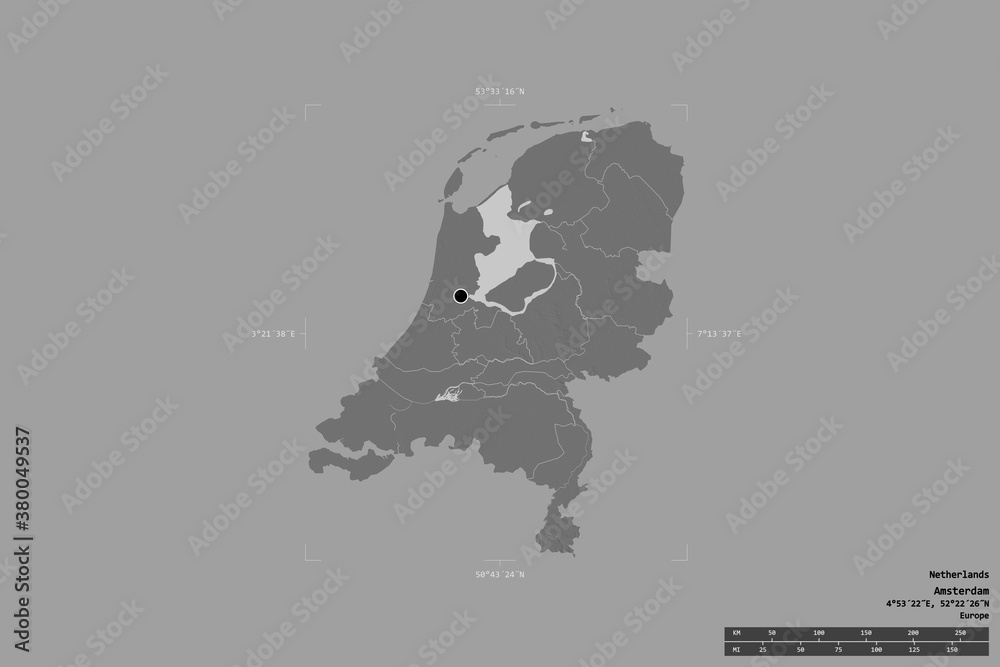 Regional division of Netherlands. Bilevel