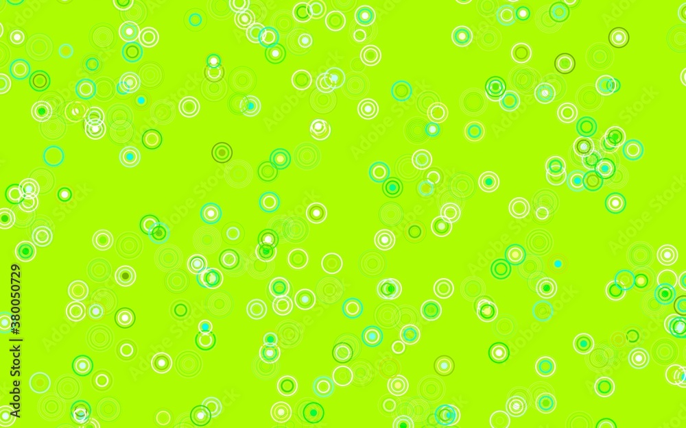 Light Blue, Green vector background with bubbles.