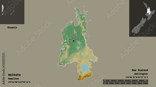 Waikato, regional council of New Zealand,. Previews. Relief