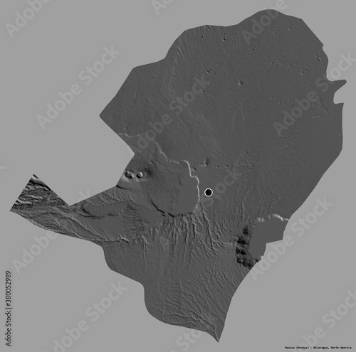 Masaya, department of Nicaragua, on solid. Bilevel photo