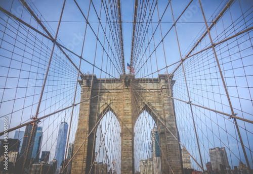 Brooklyn Bridge And Manhattan Skyline