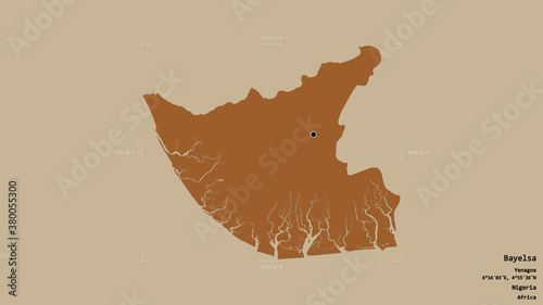 Bayelsa - Nigeria. Bounding box. Pattern photo