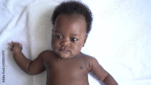 Close-up of 4 month old African baby.