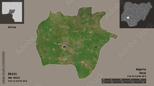 Ekiti, state of Nigeria,. Previews. Satellite photo