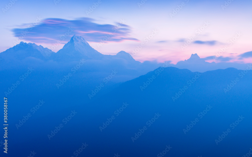 Annapurna range at dawn