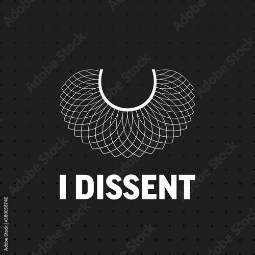 Dissent concept background, banner, poster, sticker, t-shirt design