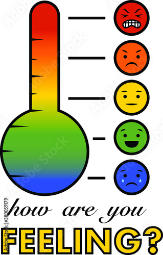 Rainbow feelings anger thermometer for classroom home school preschool kindergarten education