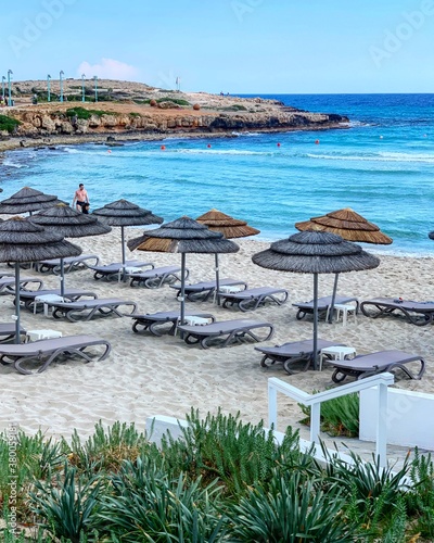 Fantastic beautiful beach in the bay In Cyprus 
