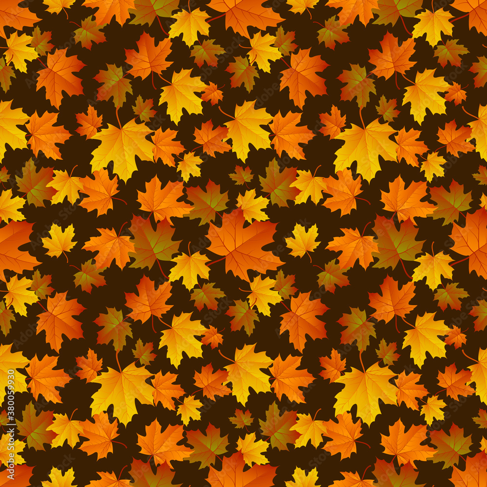 Autumn leaf pattern. Fall leaf decoration. Autumn background with maple leaf. Vector Autumn leaf pattern. Fall leaf decoration. Autumn background with maple leaf. Vector