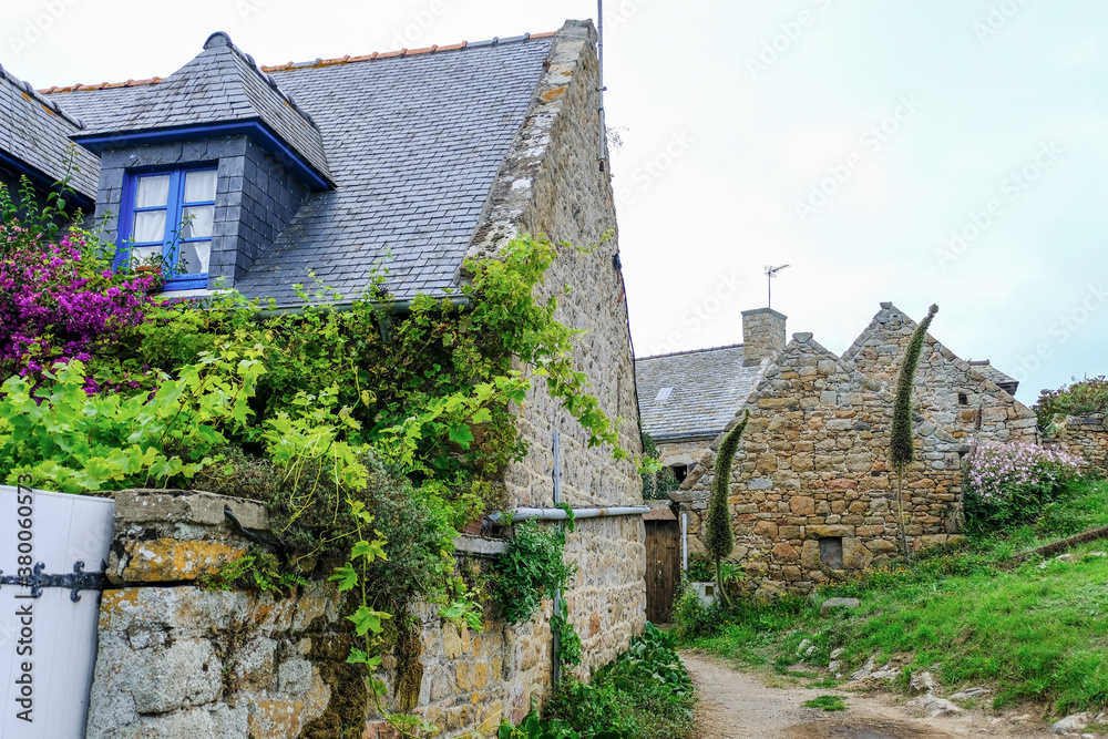 Landscape at picturesque Ile de Brehat island in Brittany, France