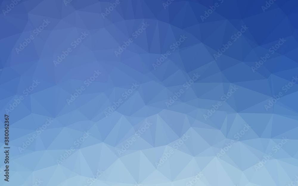 Fototapeta premium Light BLUE vector triangle mosaic texture. Triangular geometric sample with gradient. Textured pattern for background.