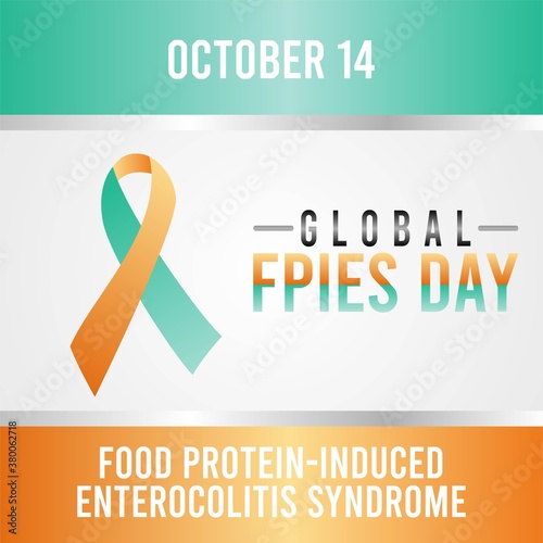 Global Food Protein Induced Enterocolitis Syndrome Day Vector Illustration.
