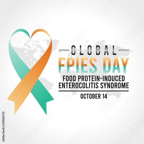 Global Food Protein Induced Enterocolitis Syndrome Day Vector Illustration.