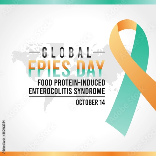 Global Food Protein Induced Enterocolitis Syndrome Day Vector Illustration.
