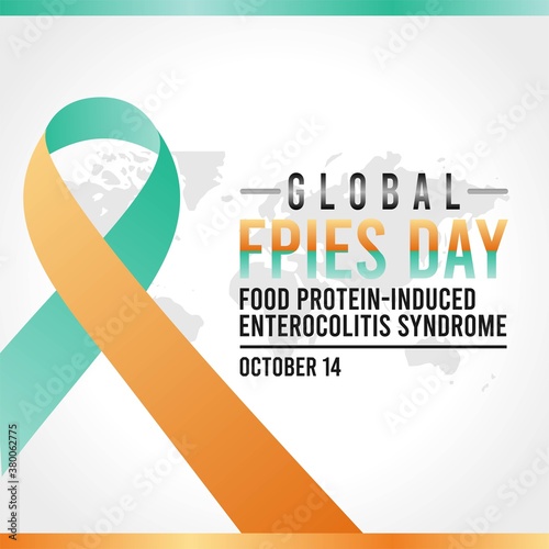 Global Food Protein Induced Enterocolitis Syndrome Day Vector Illustration.