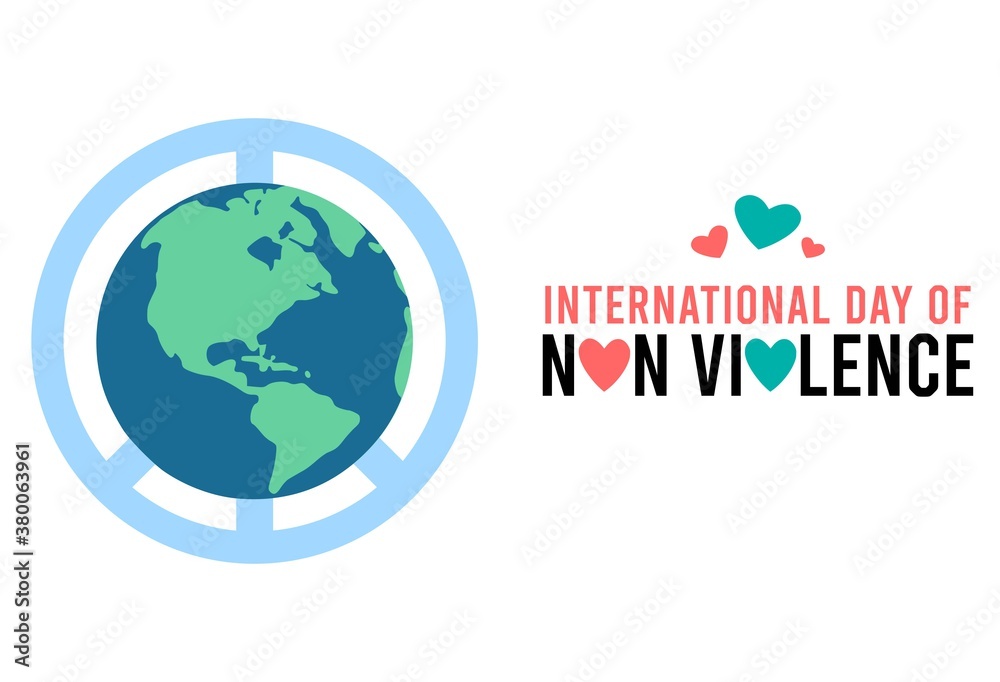 International Day of Non Violence Vector Illustration. Suitable for greeting card, poster and banner.