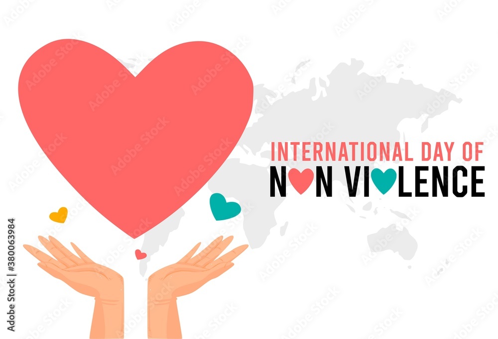 International Day of Non Violence Vector Illustration. Suitable for greeting card, poster and banner.