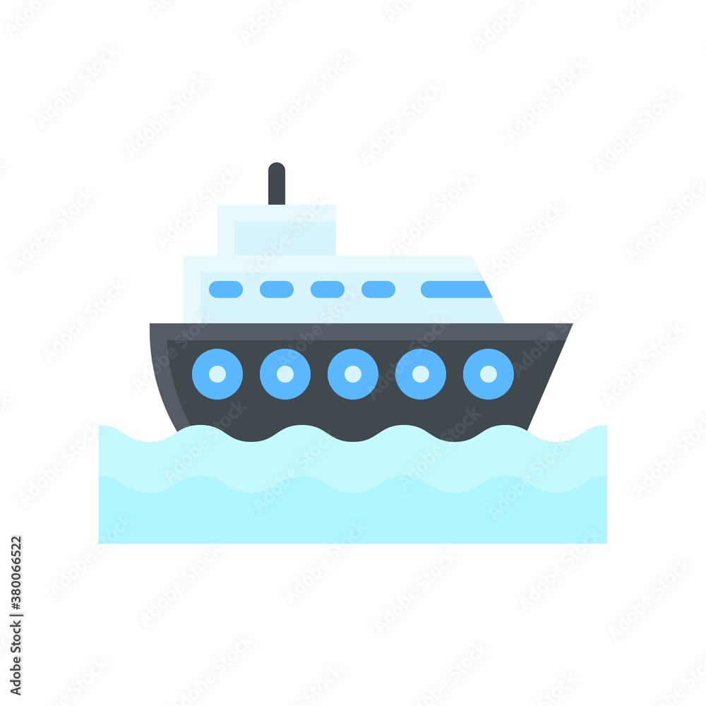 ocean related boat with water waves and windows vector in flat style, ocean related boat with water waves and windows vector in flat style,