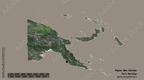 Location of East Sepik, province of Papua New Guinea,. Satellite photo