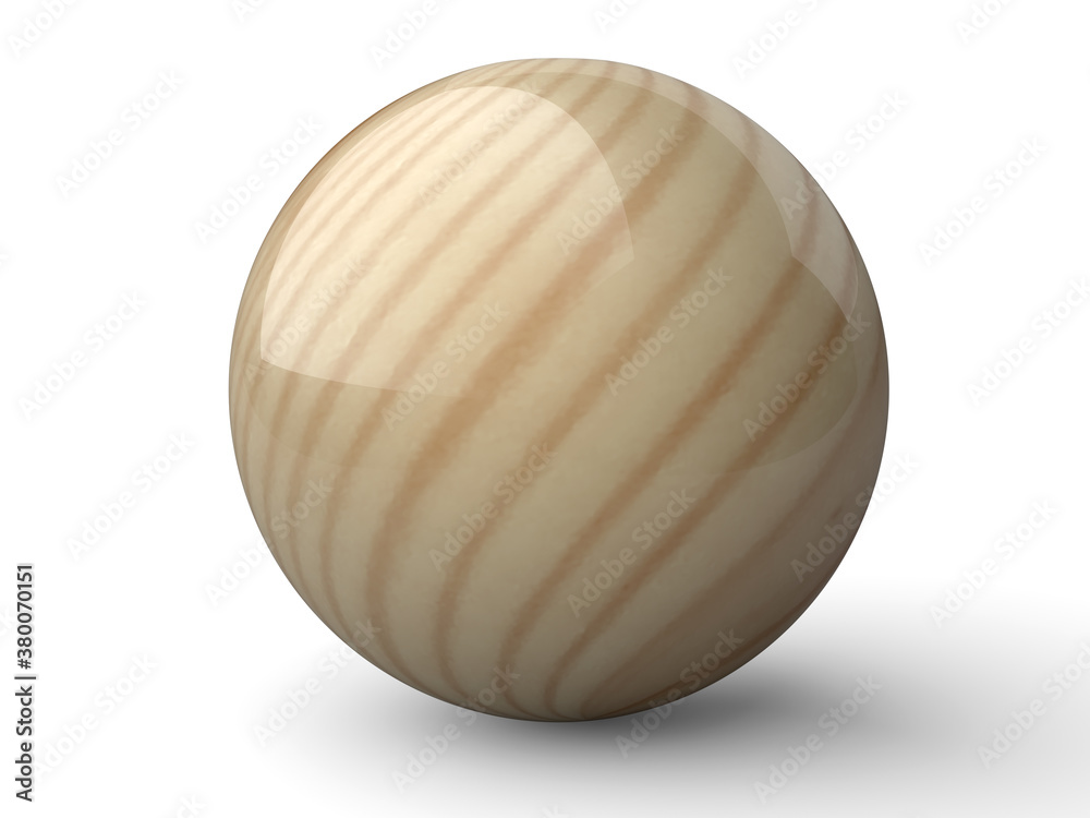Wooden glosy sphere or ball. Wooden glosy sphere or ball.