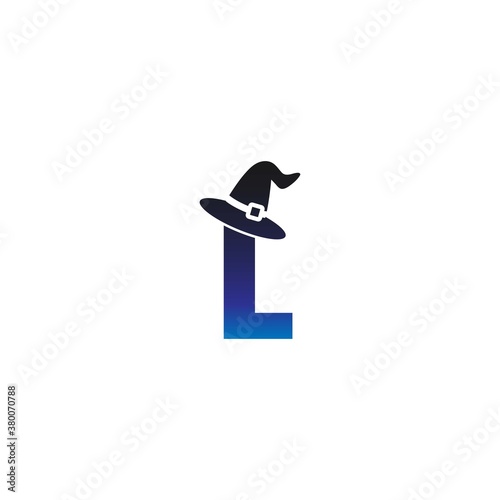 Letter L witch hat concept design