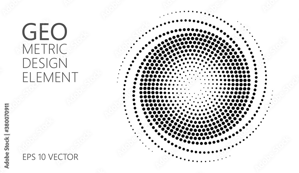 Abstract vector graphic element , halftone style , for web design, presentation, business card, invitation, poster, cover, landing page.