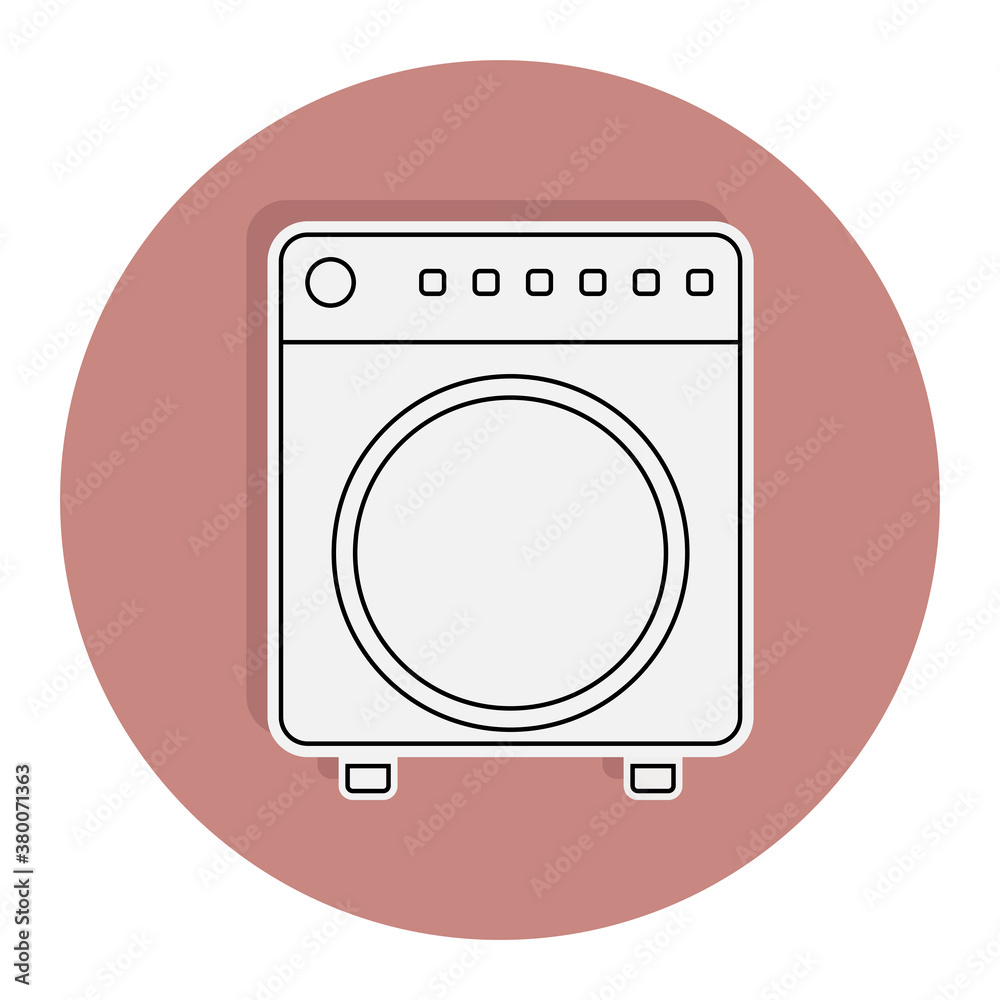 Isolated washing machine icon. Cleaning products icon - Vector Isolated washing machine icon. Cleaning products icon - Vector