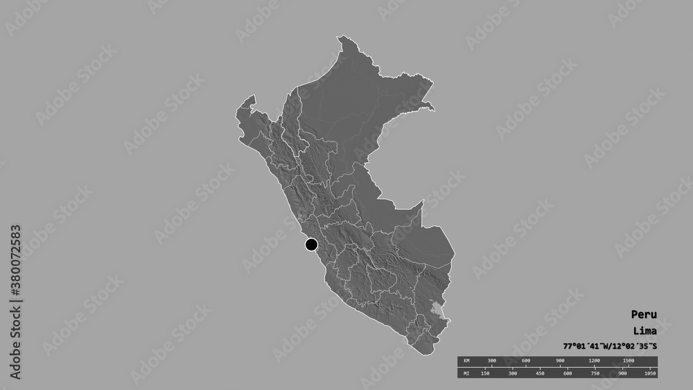 Location of Amazonas, region of Peru,. Bilevel