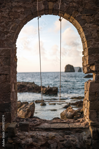 Swing over the sea