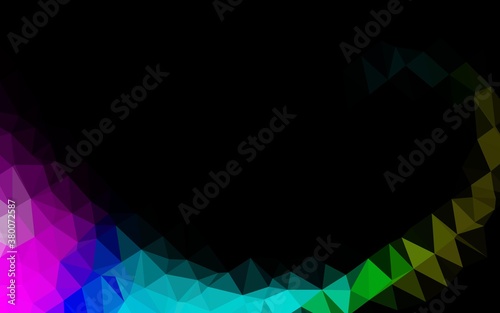 Dark Multicolor, Rainbow vector abstract mosaic backdrop. A completely new color illustration in a vague style. Template for your brand book.