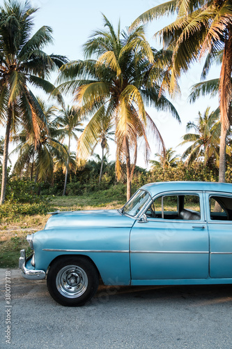 Blue Old-Timer Car