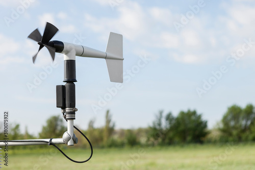 Anemometer on a weather station