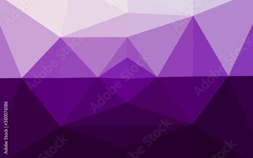 Dark Purple vector blurry triangle pattern. A vague abstract illustration with gradient. Completely new template for your business design.