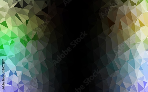 Light Multicolor, Rainbow vector abstract polygonal texture. A completely new color illustration in a vague style. Completely new template for your business design.