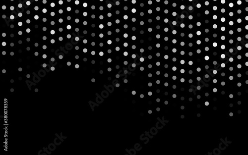Dark Silver, Gray vector template with circles. Beautiful colored illustration with blurred circles in nature style. Pattern of water, rain drops.