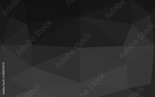 Dark Silver, Gray vector polygonal background. A sample with polygonal shapes. Triangular pattern for your business design.