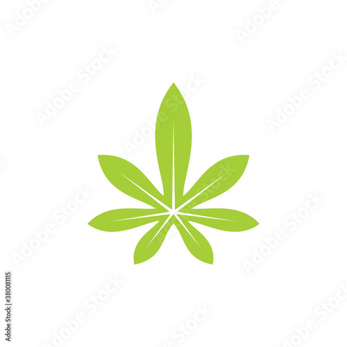 Simple leaf logo design vector