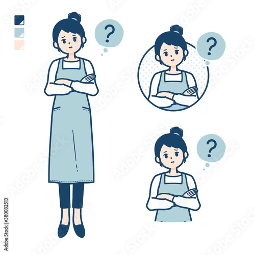 simple apron woman_Question-pose