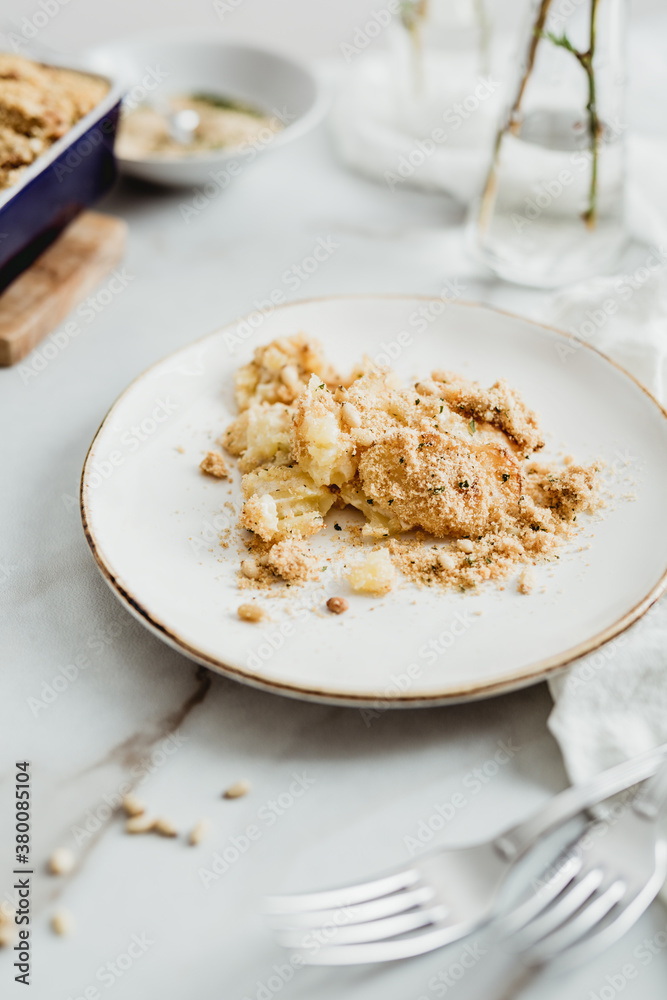 Potato casserole with pine nuts Potato casserole with pine nuts