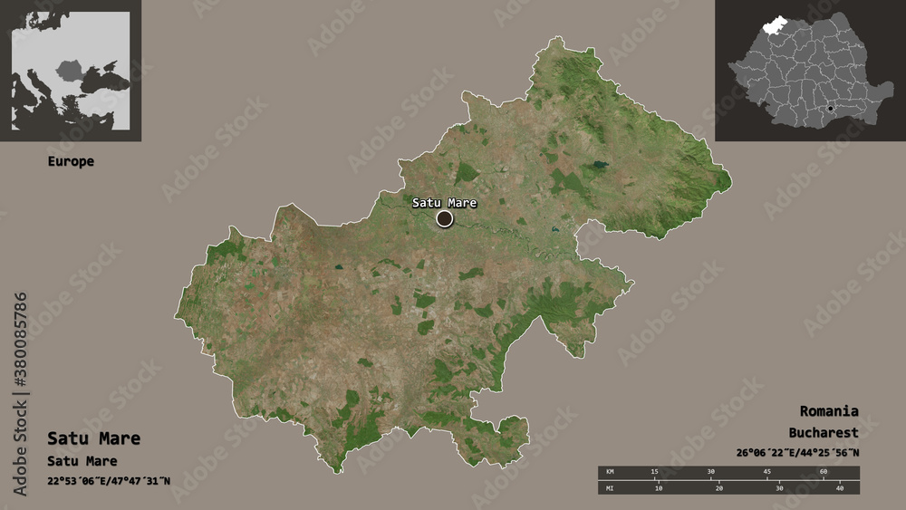 Satu Mare, county of Romania,. Previews. Satellite