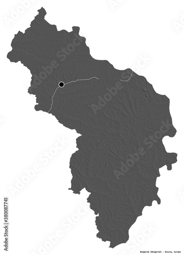 Belgorod, region of Russia, on white. Bilevel