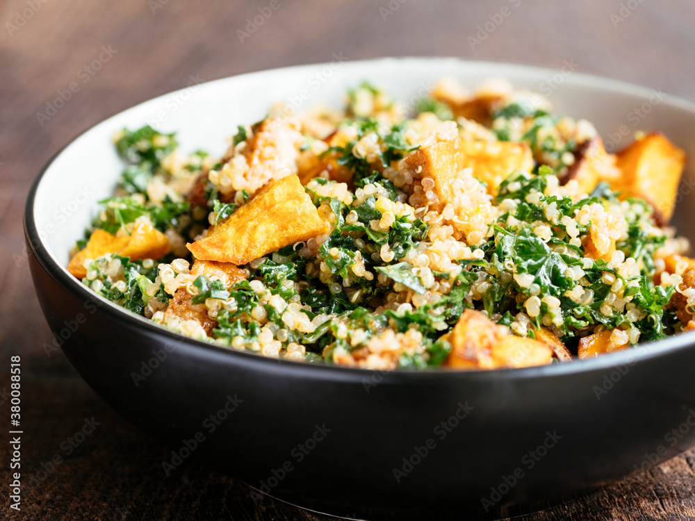Quinoa kale sweet potato salad with tofu Quinoa kale sweet potato salad with tofu