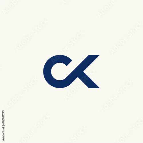 letter C initial CK logo icon vector illustrations