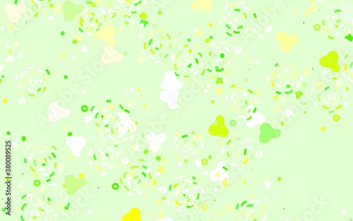 Light Green, Yellow vector pattern with random forms.