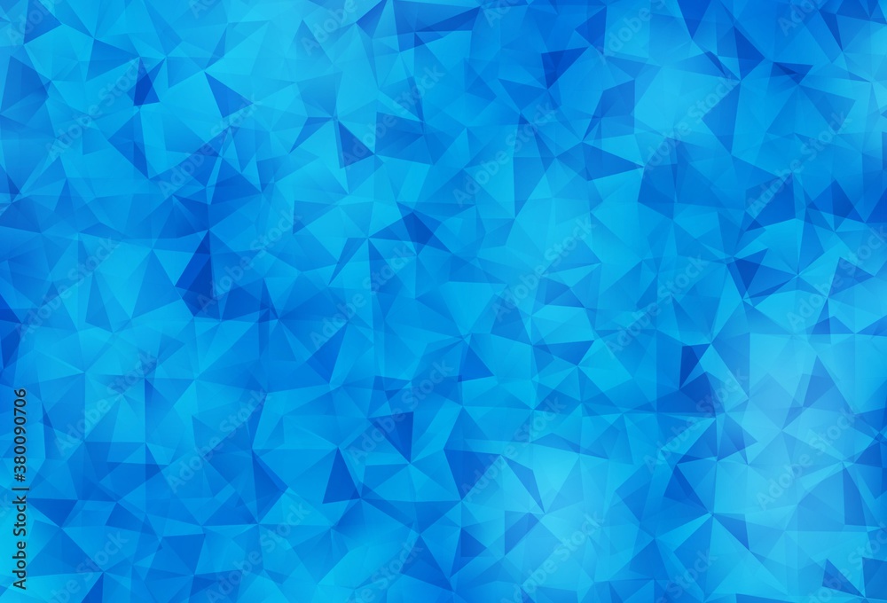 Light BLUE vector triangle mosaic template. Light BLUE vector triangle mosaic template.
