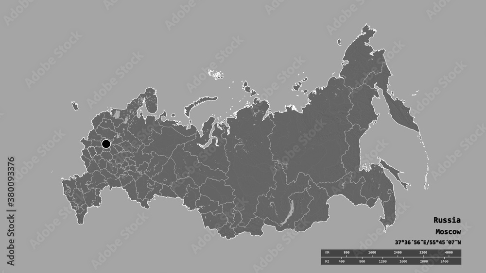 Location of Orel, region of Russia,. Bilevel