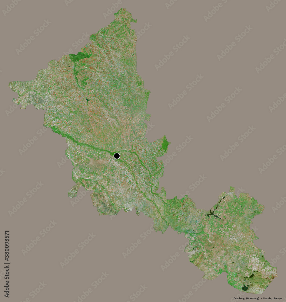 Orenburg, region of Russia, on solid. Satellite Orenburg, region of Russia, on solid. Satellite